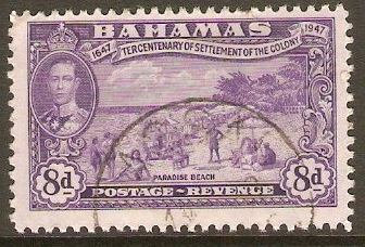 Bahamas 1948 8d Violet. SG186.